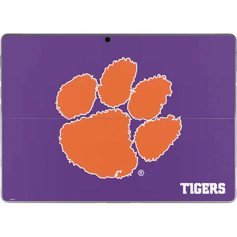 Clemson University Tiger Print Purple Surface Pro 8 Skin